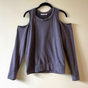 Stateside gray cold shoulder sweater